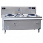 鼎龍雙炒單尾電磁爐DLB-15KW*2- A2/380V/304雙頭炒菜灶不銹鋼電磁炒爐