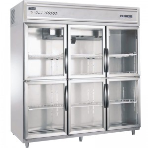 君諾JN-G1.8L6FTB六玻璃門冷柜 冷藏展示柜 商用不銹鋼冷柜 保鮮展示柜