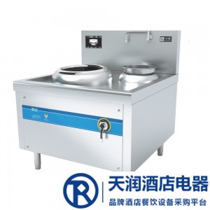 沁鑫電磁單頭單尾小炒爐18KW 大功率電磁爐 商用電磁爐  電磁廚房設備 不銹鋼電磁廚房設備