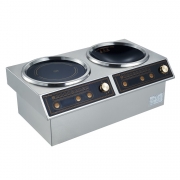 鼎龍嵌入式電磁爐DLB-3.5KW*2- BQER/220V一平一凹電磁煲湯小炒組合爐