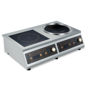 鼎龍DLB-5KW*2- ER/380V臺式組合電磁爐 電磁平頭爐連小炒爐 商用電磁廚房設備 大功率電磁爐商用電磁爐