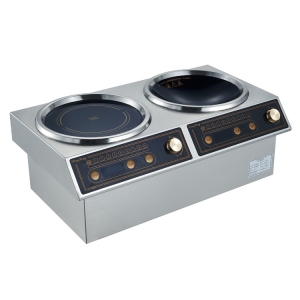 鼎龍嵌入式電磁爐DLB-3.5KW*2- BQER/220V一平一凹電磁煲湯小炒組合爐