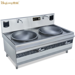 鼎龍雙頭大鍋炒電磁爐DLB-20KW*2-B2/380V/201不銹鋼雙頭大鍋炒菜爐