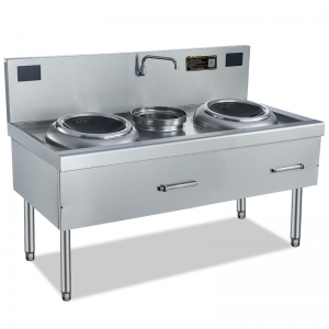 鼎龍雙炒單尾電磁爐DLB-10KW/380V-A2食堂不銹鋼炒菜灶