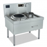 鼎龍單頭單尾電磁爐DLB-10KW/380V-A1不銹鋼食堂小炒爐商用炒菜灶