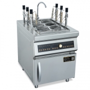 鼎龍柜式電磁6孔升降煮面爐DLB-12KW-SMGM自動(dòng)煮面機(jī)湯粉爐