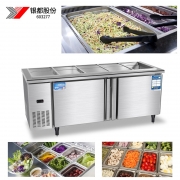 銀都三文治雪柜BPL1702SS保鮮冷藏沙拉臺1.2米小料工作臺冷柜