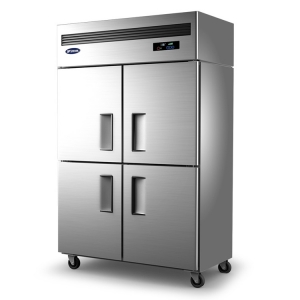 銀都四門冰箱QBL6122DS雙溫冷藏冷凍柜橫隔銅管直冷不銹鋼冰柜